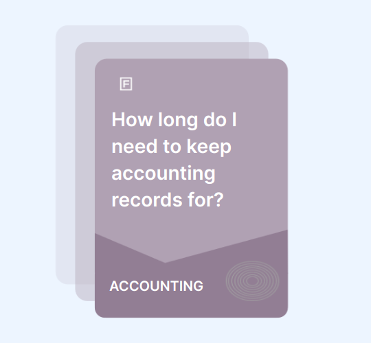 How long do I need to keep accounting records for?